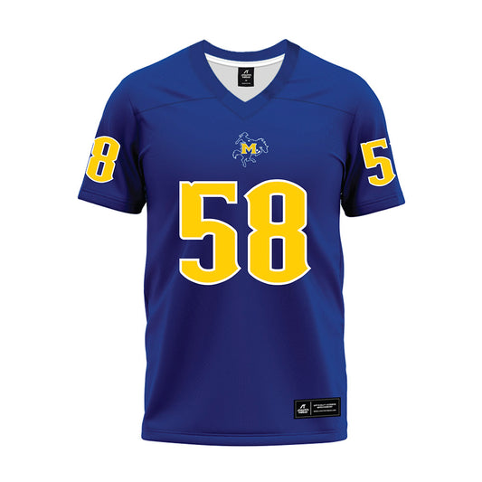 McNeese State - NCAA Football : Hudson Mock - Blue Premium Football Jersey-0