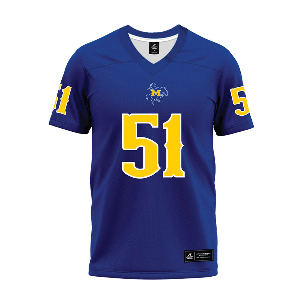 McNeese State - NCAA Football : Andre Roy Jr - Blue Premium Football Jersey-0