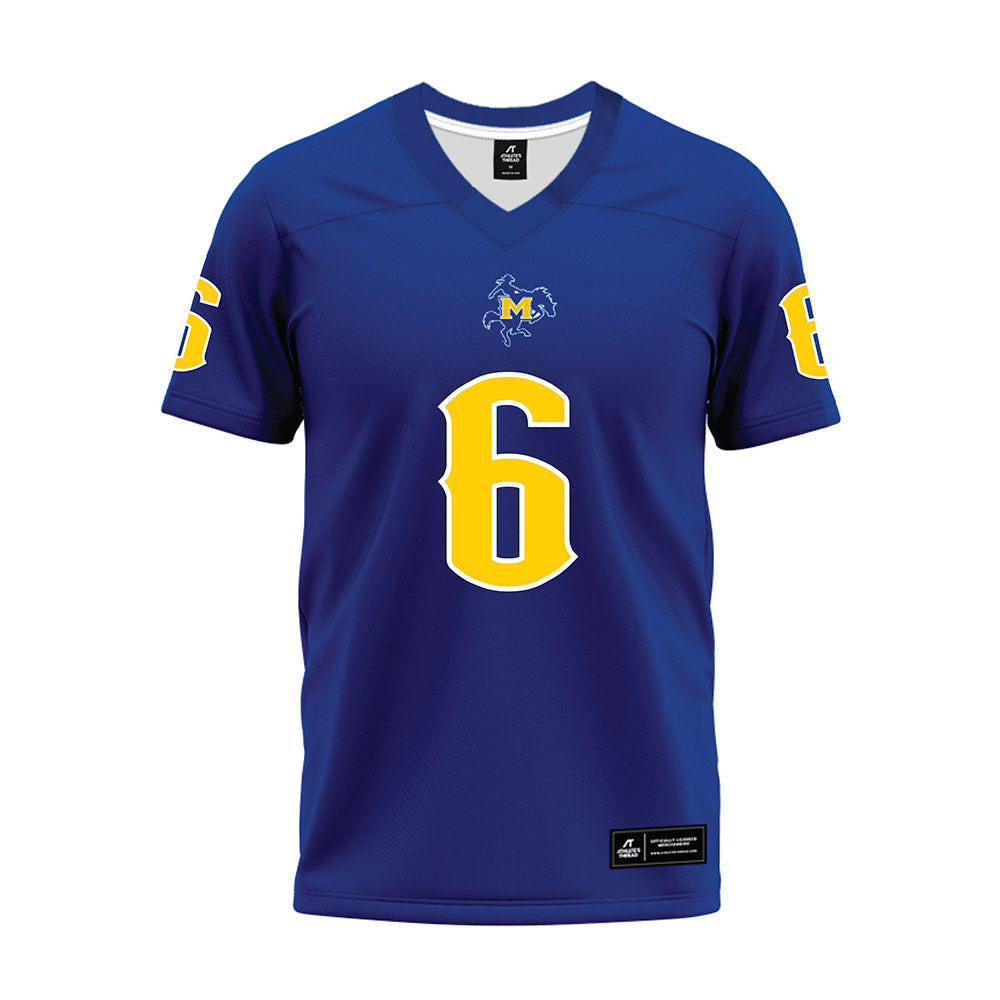 McNeese State - NCAA Football : Emauri Sibley - Blue Premium Football Jersey-0
