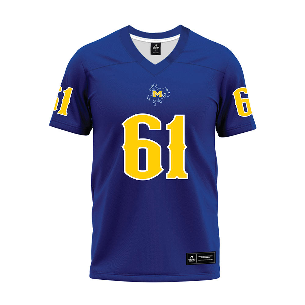 McNeese State - NCAA Football : Dawson Davis - Blue Premium Football Jersey-0