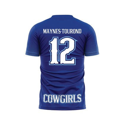 McNeese State - NCAA Women's Soccer : Rhiannon Maynes-Tourond - Blue Soccer Jersey-1