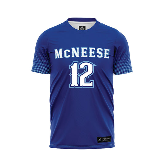 McNeese State - NCAA Women's Soccer : Rhiannon Maynes-Tourond - Blue Soccer Jersey-0