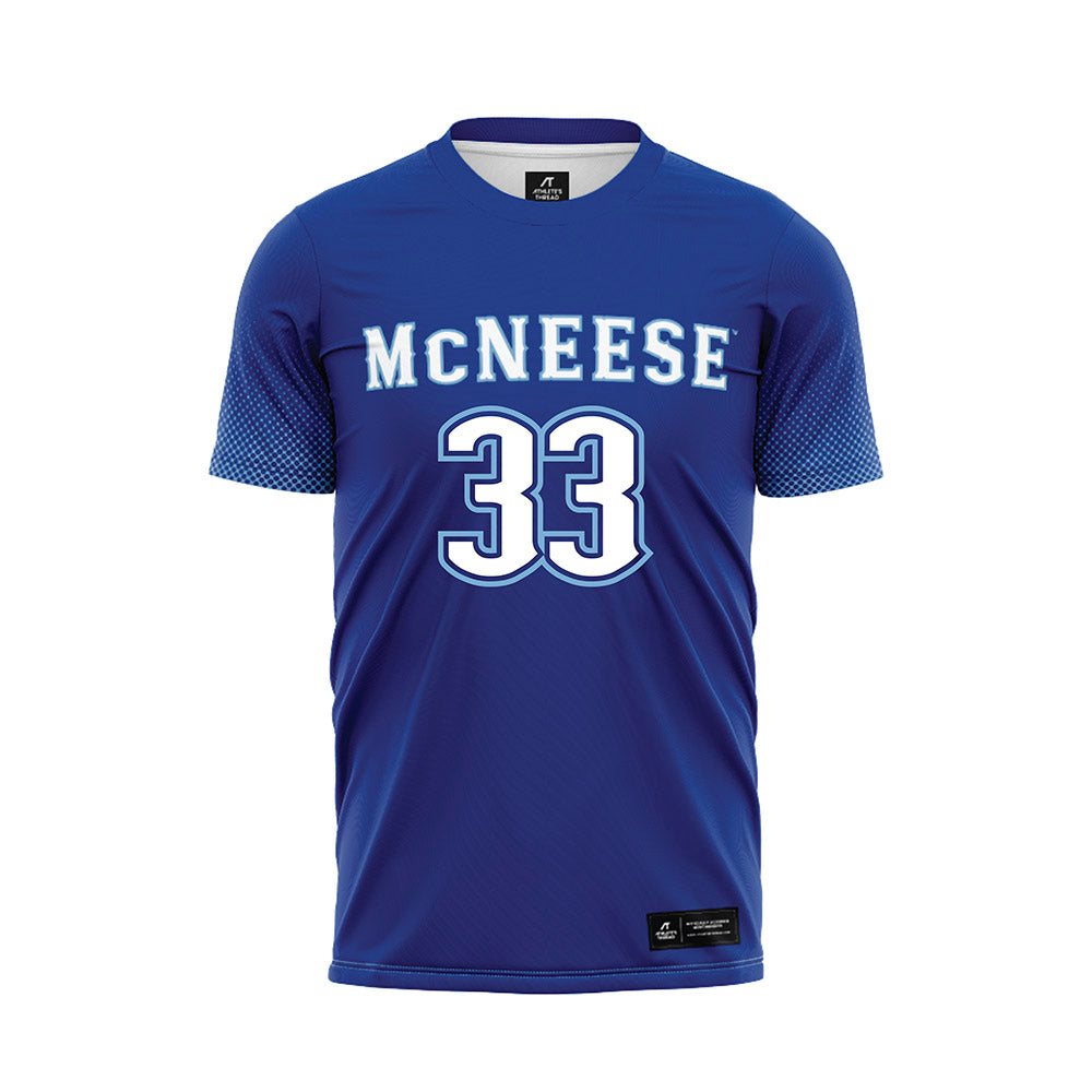 McNeese State - NCAA Women's Soccer : Elizabeth Edomwonyi - Blue Soccer Jersey-0