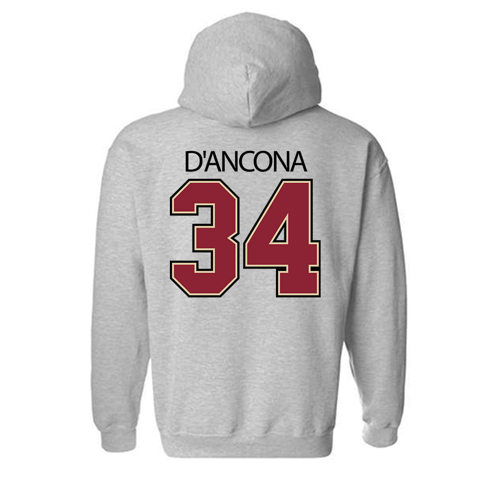 Boston College - NCAA Baseball : Luke D'Ancona - Classic Shersey Hooded Sweatshirt-3