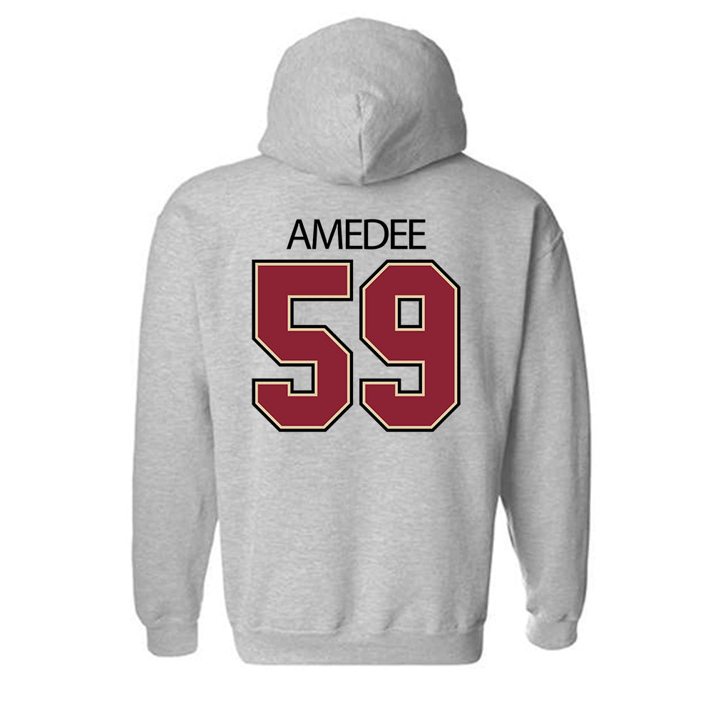 Boston College - NCAA Football : Micah Amedee - Classic Shersey Hooded Sweatshirt-3