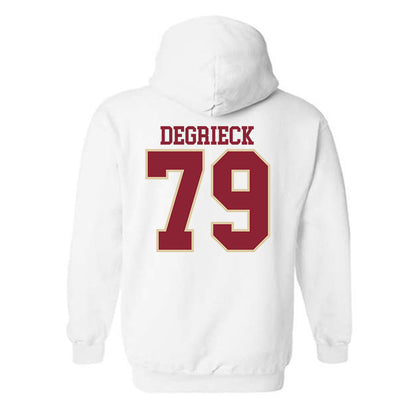 Boston College - NCAA Football : Alex Degrieck - Classic Shersey Hooded Sweatshirt-3