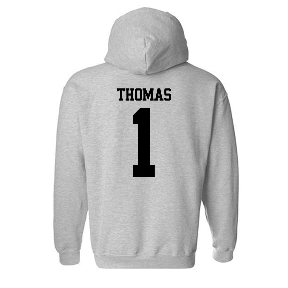 Dayton - NCAA Men's Basketball : Malcolm Thomas - Classic Shersey Hooded Sweatshirt-1