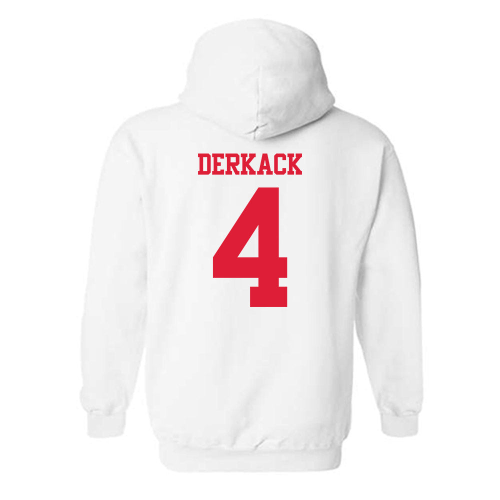 Dayton - NCAA Men's Basketball : Jordan Derkack - Classic Shersey Hooded Sweatshirt-1