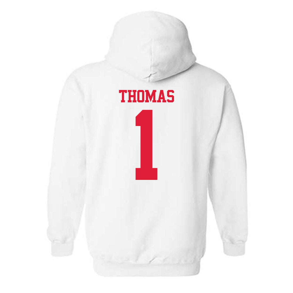 Dayton - NCAA Men's Basketball : Malcolm Thomas - Classic Shersey Hooded Sweatshirt-1