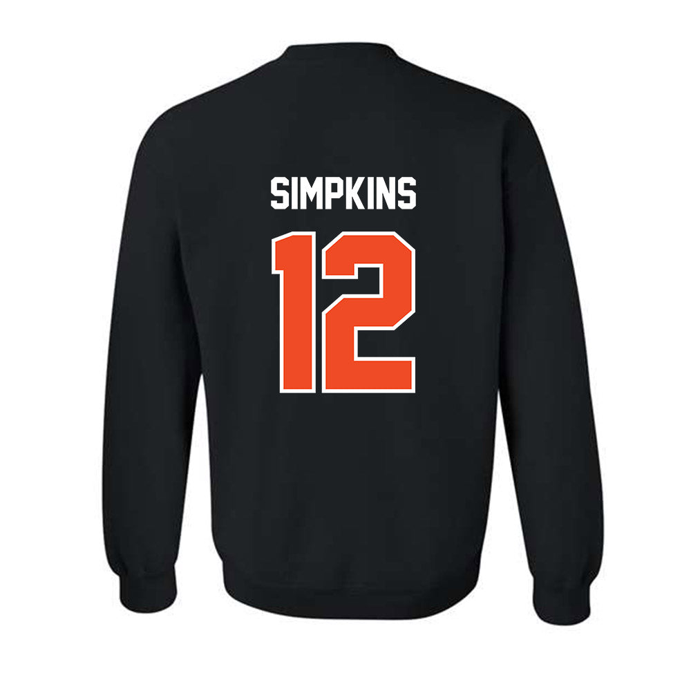 Campbell - NCAA Football : Kaleb Simpkins - Classic Shersey Crewneck Sweatshirt-1