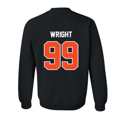 Campbell - NCAA Football : Logan Wright - Classic Shersey Crewneck Sweatshirt-1