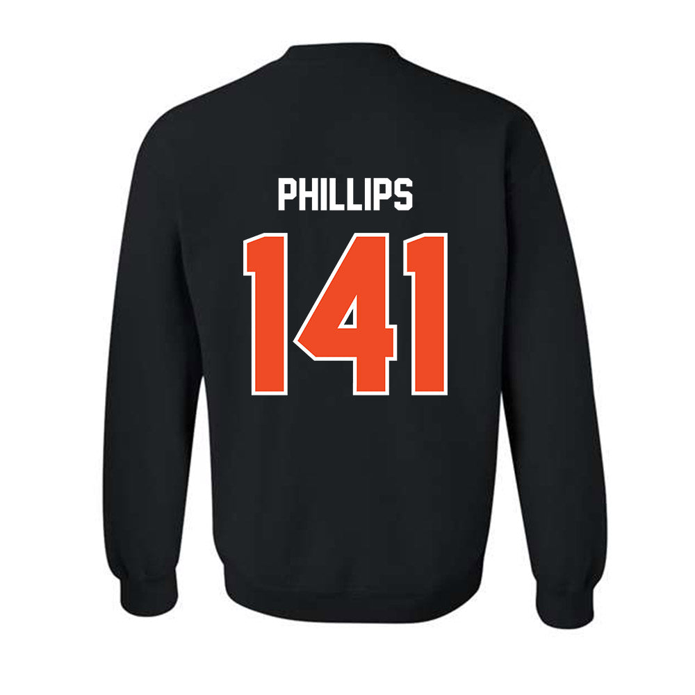Campbell - NCAA Wrestling : Ryan Phillips - Crewneck Sweatshirt-1