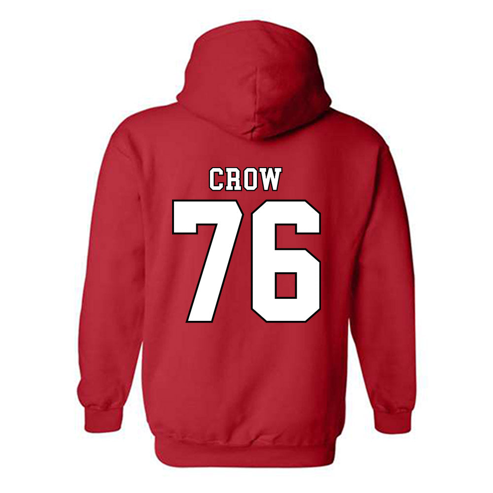Texas Tech - NCAA Football : Jacob Crow - Classic Shersey Hooded Sweatshirt-1