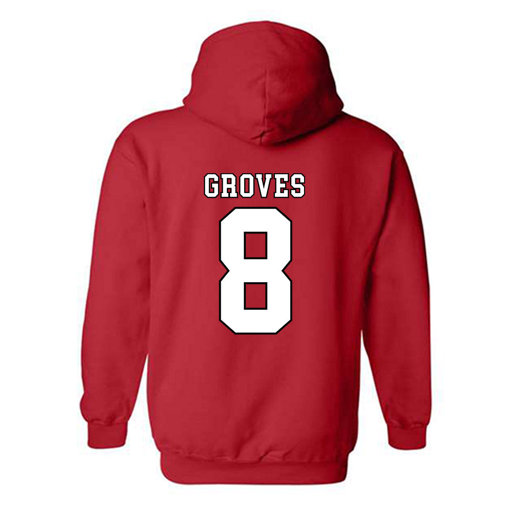 Texas Tech - NCAA Men's Basketball : Nolan Groves - Classic Shersey Hooded Sweatshirt-1
