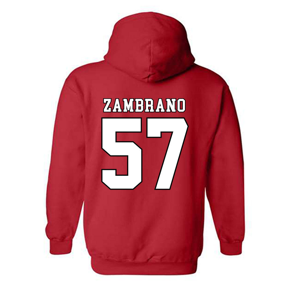 Texas Tech - NCAA Football : Hunter Zambrano - Classic Shersey Hooded Sweatshirt-1