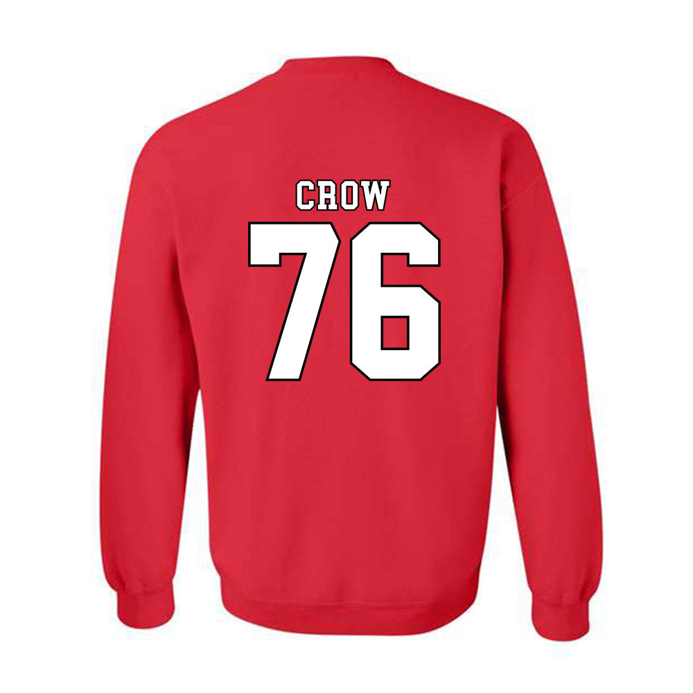 Texas Tech - NCAA Football : Jacob Crow - Classic Shersey Crewneck Sweatshirt-1