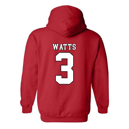 Texas Tech - NCAA Men's Basketball : Lejuan Watts - Classic Shersey Hooded Sweatshirt-1