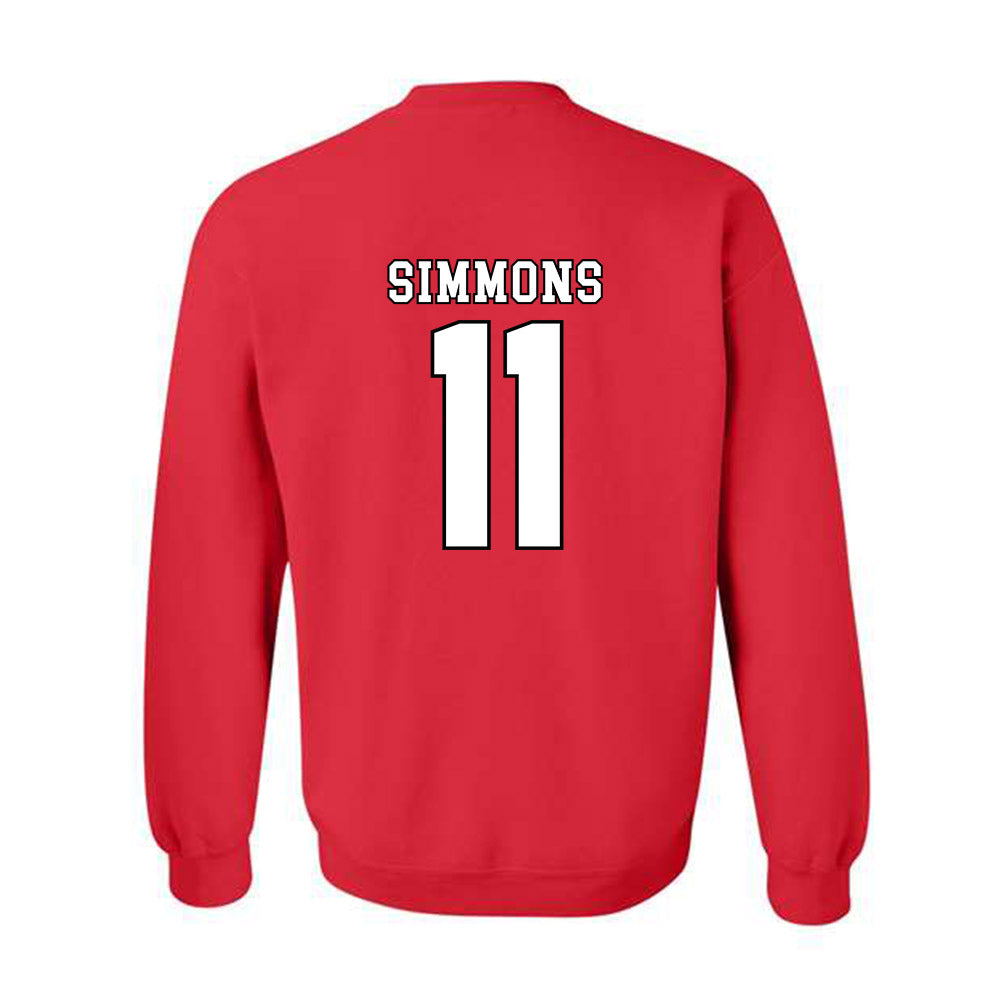 Texas Tech - NCAA Football : Malcolm Simmons - Classic Shersey Crewneck Sweatshirt-1