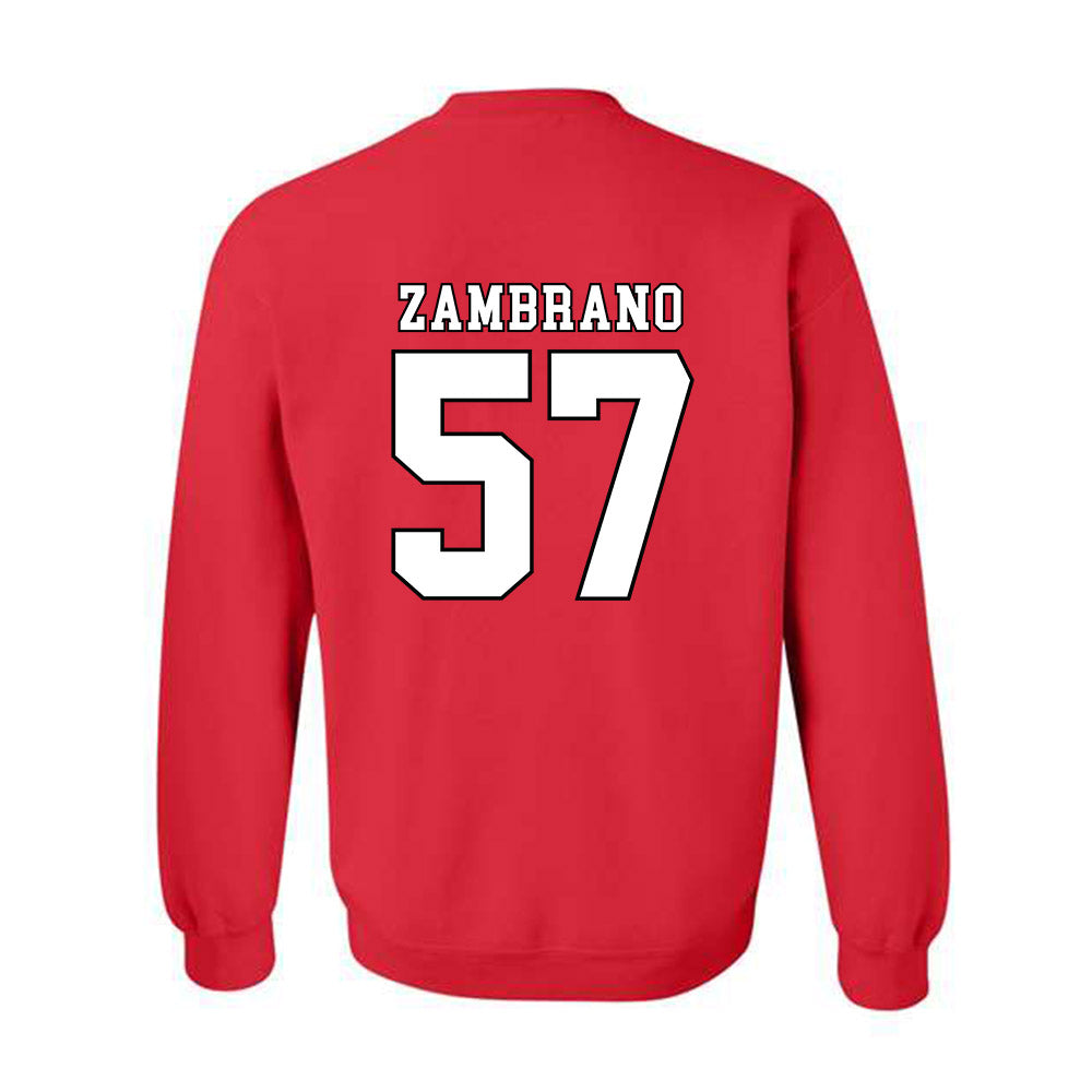 Texas Tech - NCAA Football : Hunter Zambrano - Classic Shersey Crewneck Sweatshirt-1