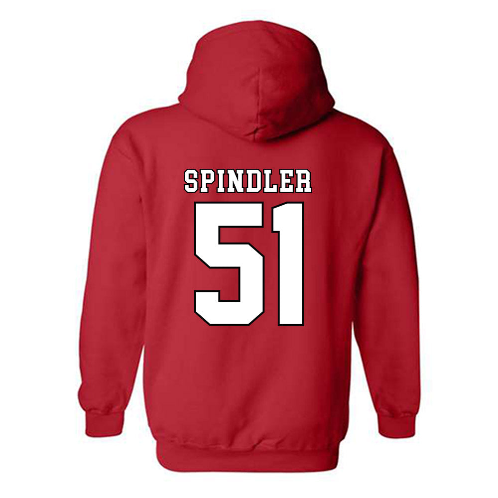 Texas Tech - NCAA Baseball : Jake Spindler - Classic Shersey Hooded Sweatshirt-1