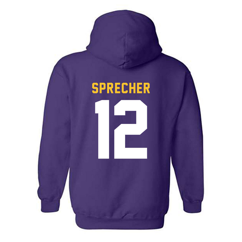LSU - NCAA Beach Volleyball : Julia Sprecher - Classic Shersey Hooded Sweatshirt-1