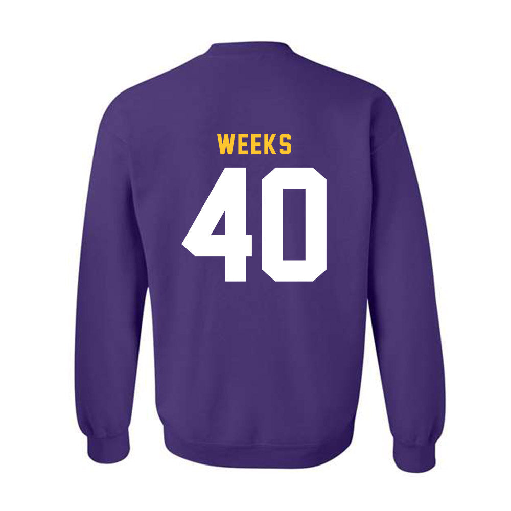 LSU - NCAA Football : Whit Weeks - Classic Shersey Crewneck Sweatshirt-1