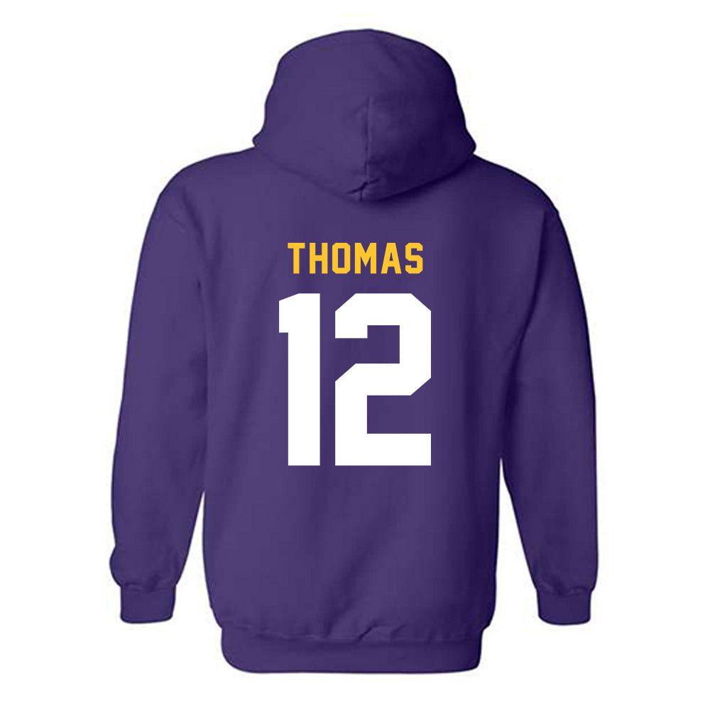 LSU - NCAA Football : Malachi Thomas - Classic Shersey Hooded Sweatshirt-1