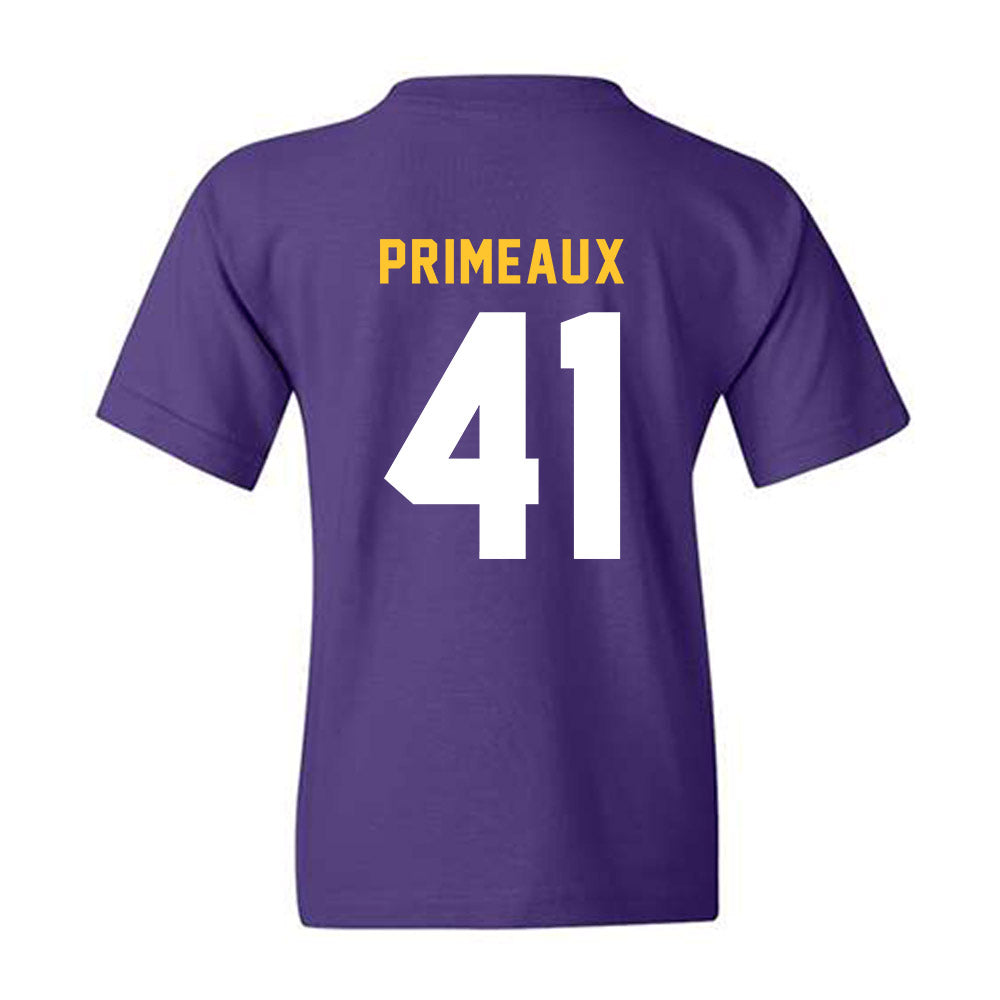 LSU - NCAA Baseball : DJ Primeaux - Classic Shersey Youth T-Shirt-1