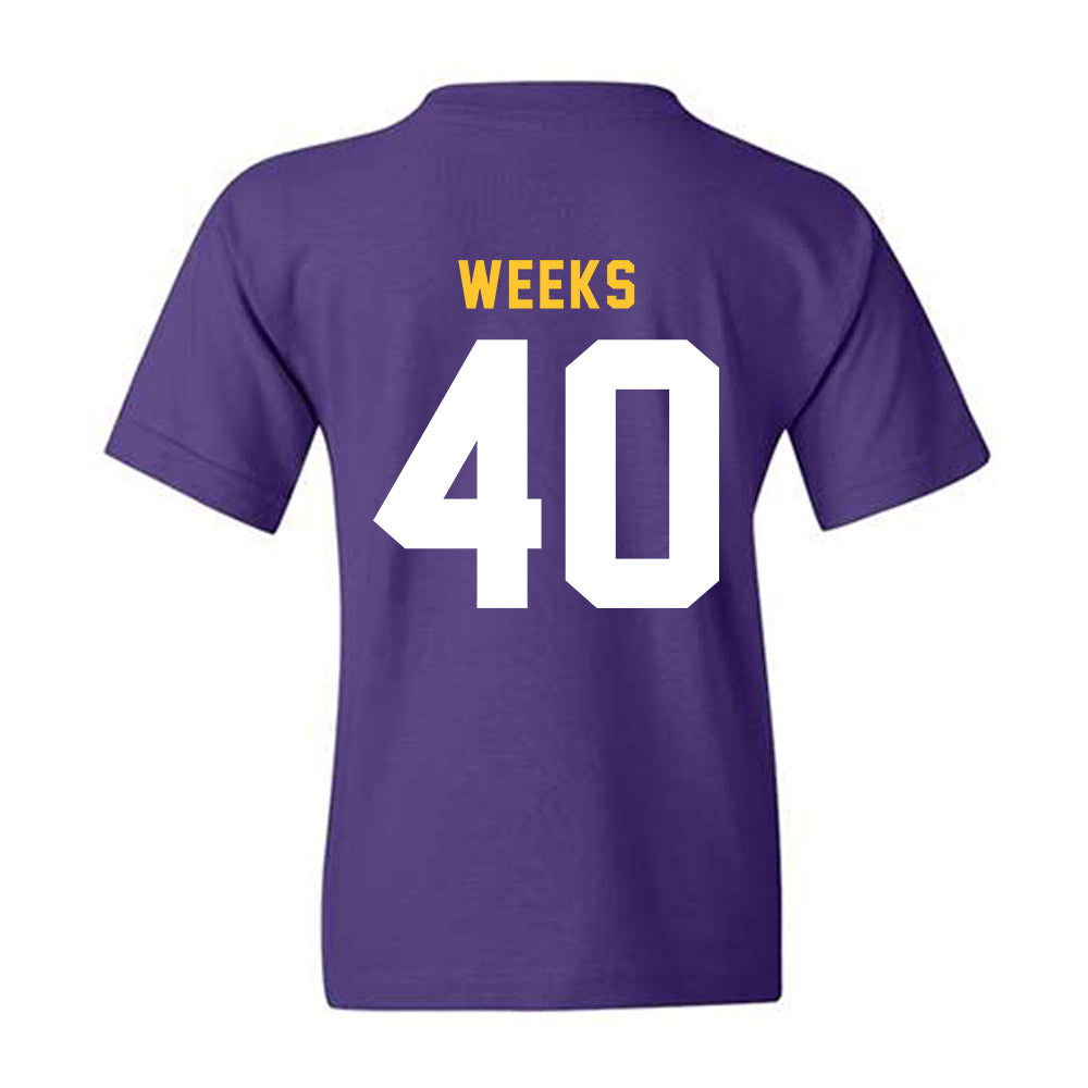 LSU - NCAA Football : Whit Weeks - Classic Shersey Youth T-Shirt-1