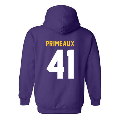 LSU - NCAA Baseball : DJ Primeaux - Classic Shersey Hooded Sweatshirt-1