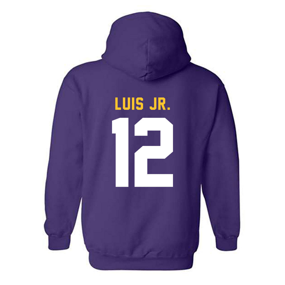 LSU - NCAA Men's Basketball : RJ Luis Jr. - Classic Shersey Hooded Sweatshirt-1