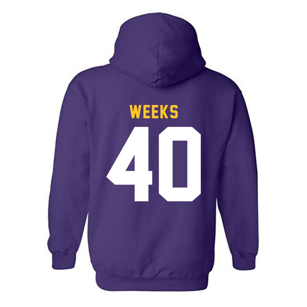LSU - NCAA Football : Whit Weeks - Classic Shersey Hooded Sweatshirt-1