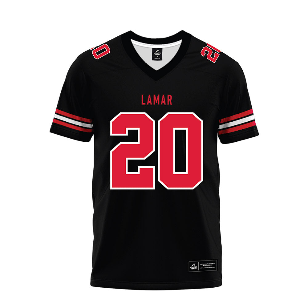 Lamar - NCAA Football : Blake Thomas - Black Premium Football Jersey-0