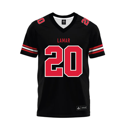 Lamar - NCAA Football : Blake Thomas - Black Premium Football Jersey-0