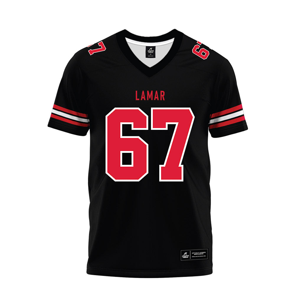 Lamar - NCAA Football : Adedapo Adetosoye - Black Premium Football Jersey-0
