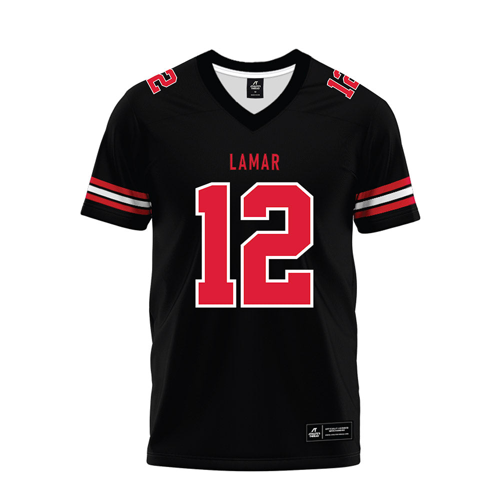 Lamar - NCAA Football : Lucas Powell - Black Premium Football Jersey-0