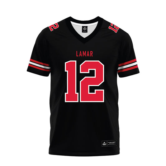 Lamar - NCAA Football : Lucas Powell - Black Premium Football Jersey-0