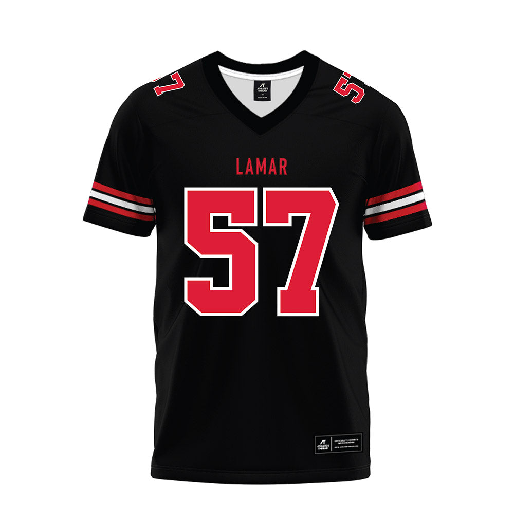 Lamar - NCAA Football : Courtlyn Houston - Black Premium Football Jersey-0