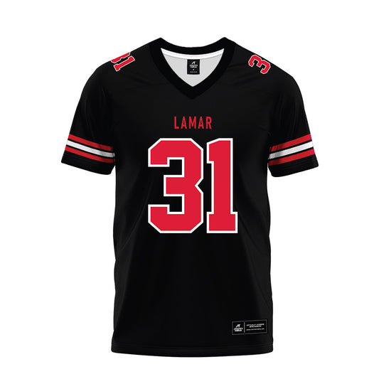 Lamar - NCAA Football : Kamron Hall - Black Premium Football Jersey-0