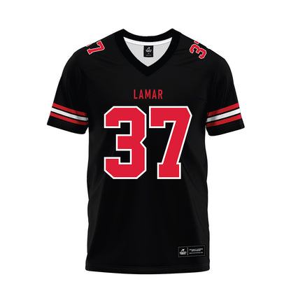 Lamar - NCAA Football : John Abrama - Black Premium Football Jersey-0