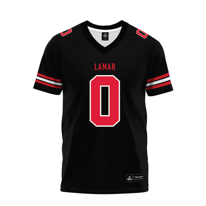 Lamar - NCAA Football : Lanar Kelley Jr. - Black Premium Football Jersey-0
