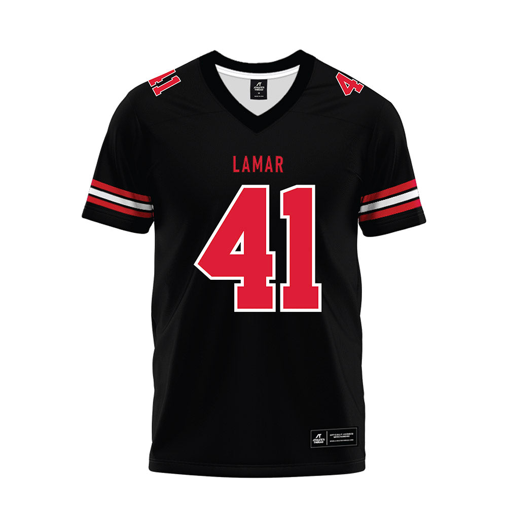 Lamar - NCAA Football : Nick Rossomando - Black Premium Football Jersey-0