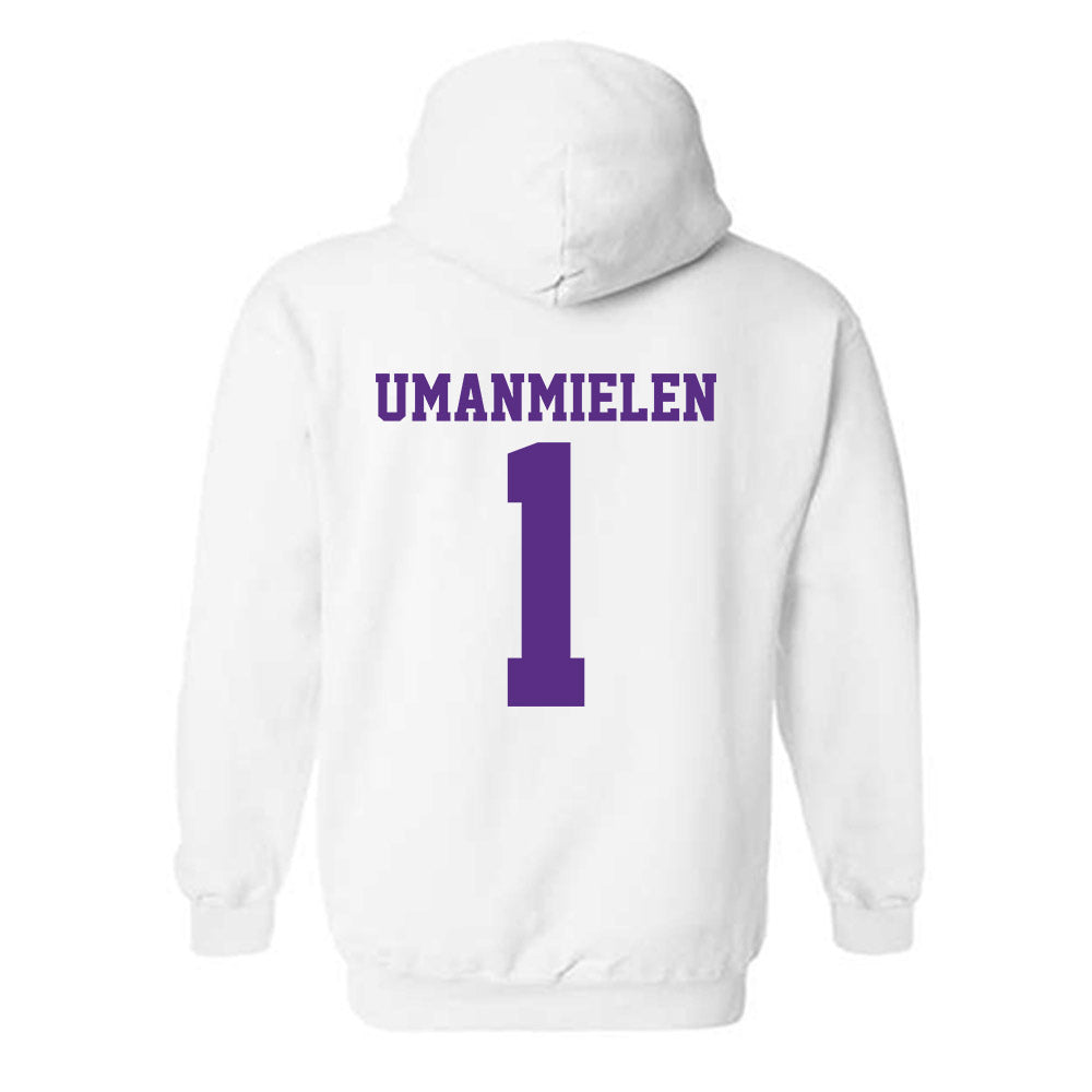 LSU - NCAA Football : Princewill Umanmielen - Classic Shersey Hooded Sweatshirt-1