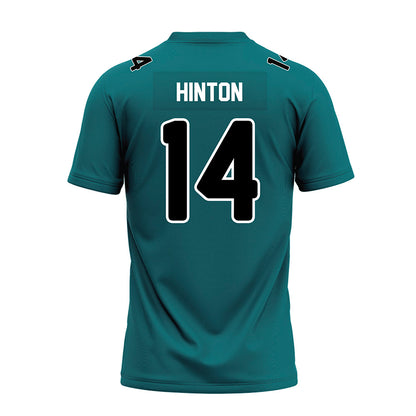 Coastal Carolina - NCAA Football : Colton Hinton - Teal Premium Football Jersey-1