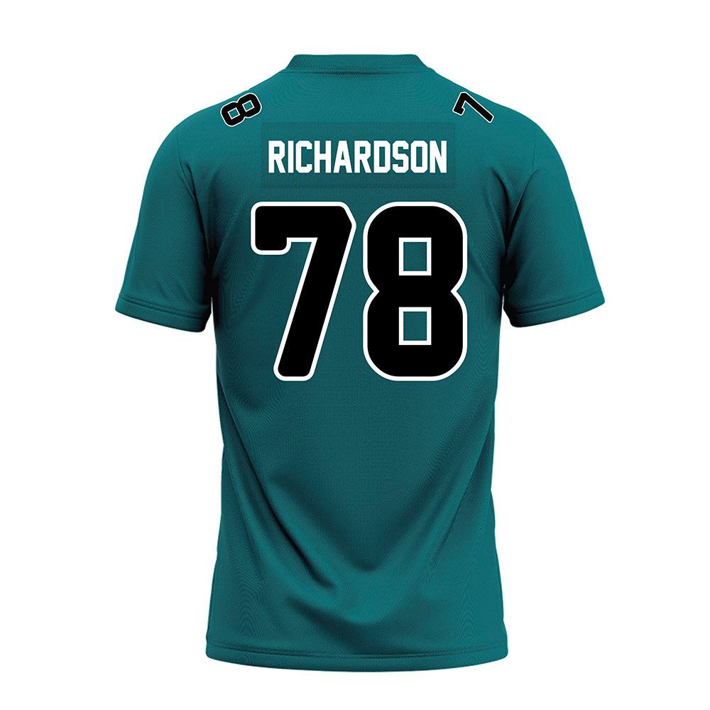 Coastal Carolina - NCAA Football : Daughtry Richardson - Teal Premium Football Jersey-1