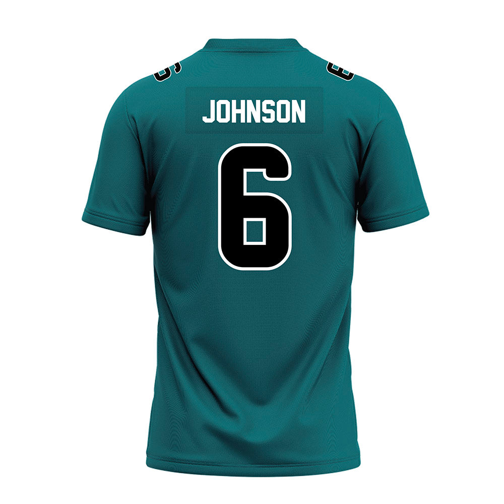 Coastal Carolina - NCAA Football : Krosse Johnson - Teal Premium Football Jersey-1
