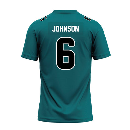 Coastal Carolina - NCAA Football : Krosse Johnson - Teal Premium Football Jersey-1