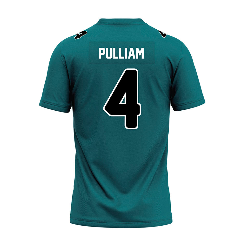 Coastal Carolina - NCAA Football : Marcellius Pulliam - Teal Premium Football Jersey-1