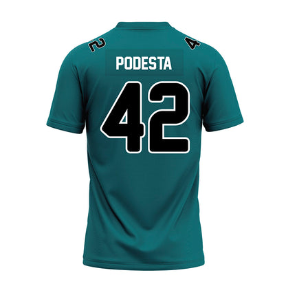 Coastal Carolina - NCAA Football : Roland Podesta - Teal Premium Football Jersey-1