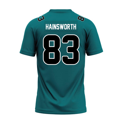 Coastal Carolina - NCAA Football : Kd Hainsworth - Teal Premium Football Jersey-1